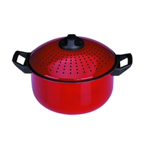Non-stick Pasta Pot with Lockable Cover with Colander Function