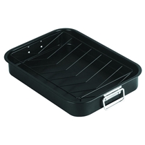 Non-stick Roaster Baking Pan with V Shape Rack and Foldable Wire Handle
