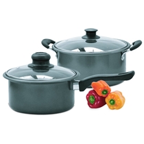 4 Pcs Luxury Non-stick Cookware Set with Wide Rim