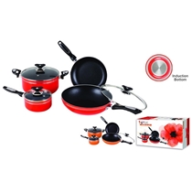 7 Pcs Non-stick Cookware Set with Induction Bottom