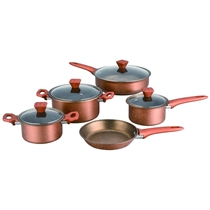 9 Pcs Nano Non-stick Coating Wide Rim Cookware Set