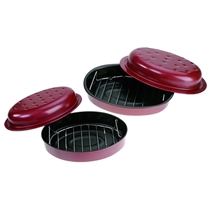 Oval Non-stick Fish Roaster Set with Self Baster Function Lid