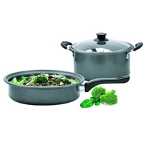3 Pcs Luxury Non-stick Cookware Set with Wide Rim