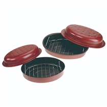 Oval Non-stick Fish Roaster Set with Self Baster Function Lid